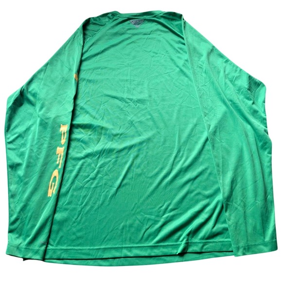 Columbia PFG Green Long Sleeve Performance Fishing UPF Shirt Men's XL - Picture 3 of 7